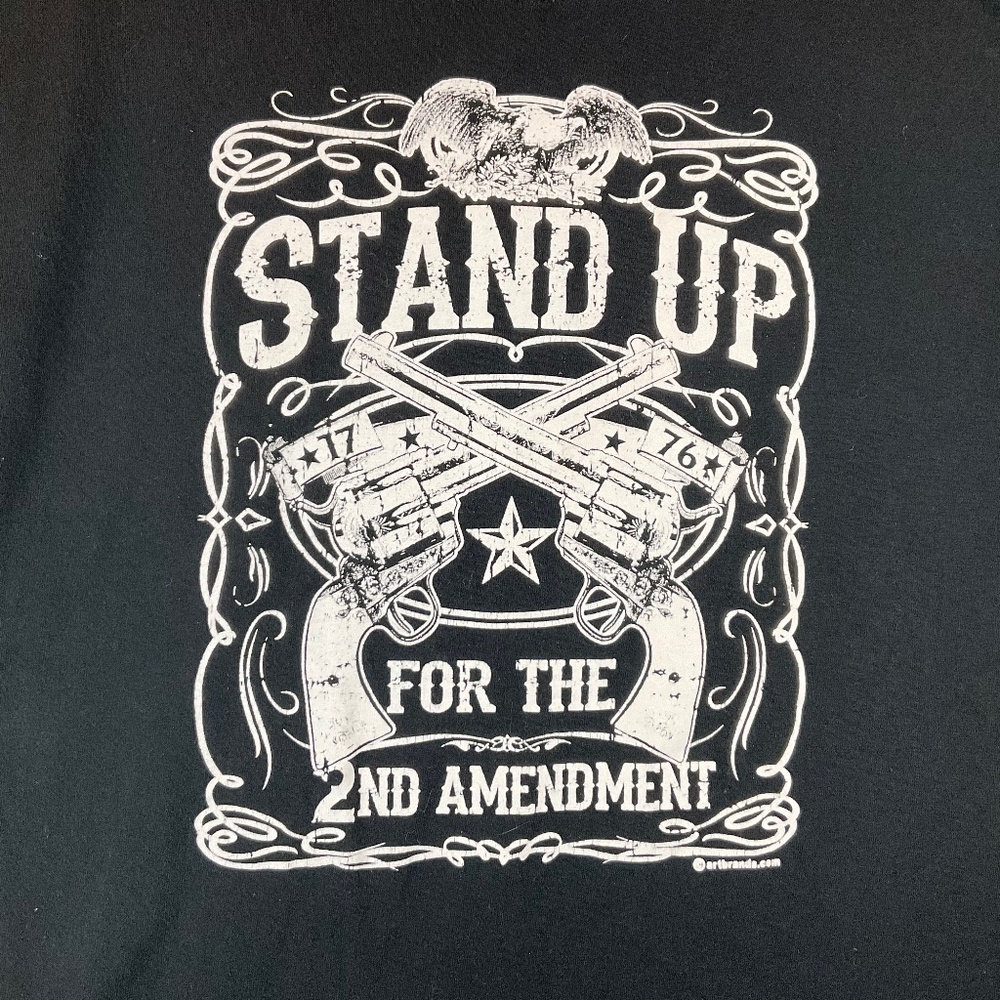 SALE ‼️Second Amendment Mens Black Short Sleeve T-shirt Size X-Large